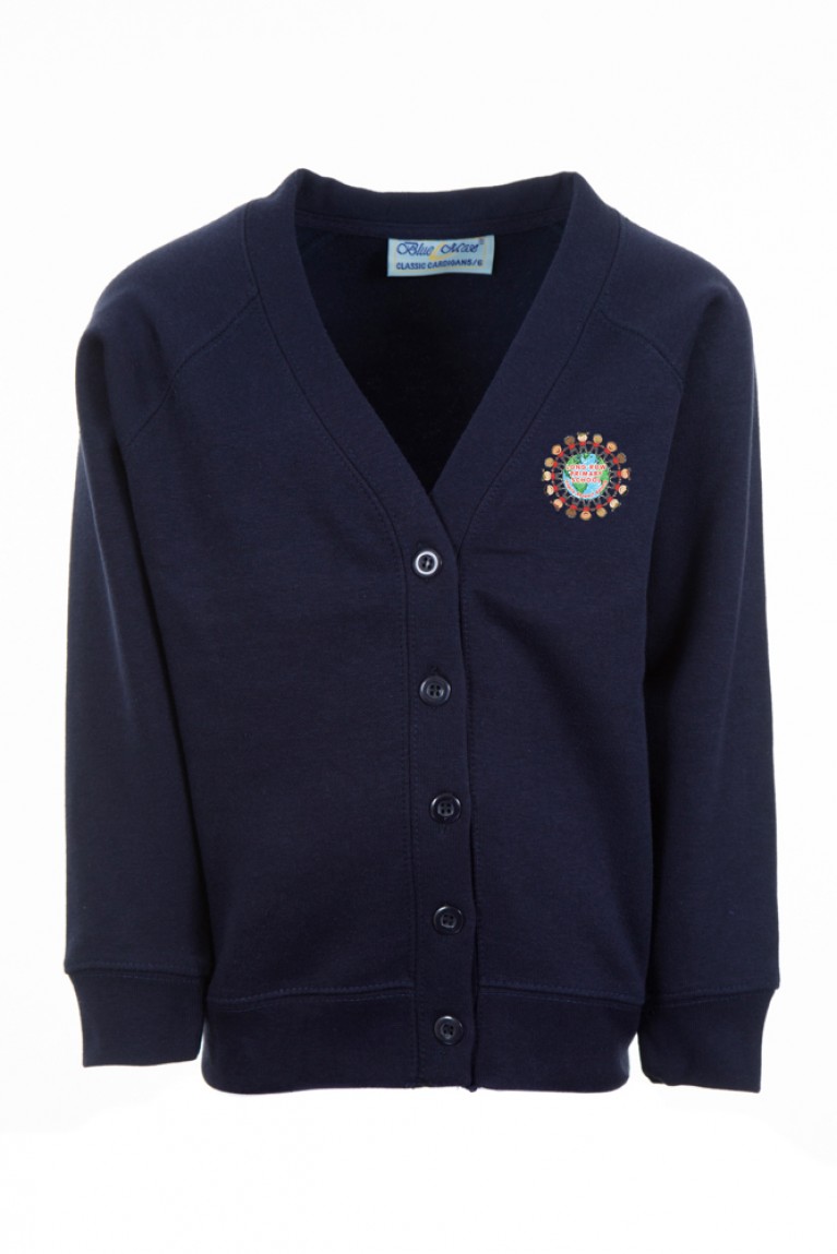 School cardigans with on sale logo